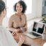 A woman interviews for a job position representing one of the steps during which a caregiver should be evaluating if an agency is a good fit.